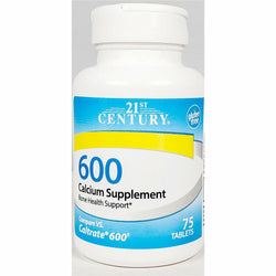 21st Century 600 Calcium Supplement, 75 Tablets