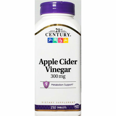 Apple Cider Vinegar, 300 mg 250 Tablets by 21st Century