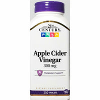 Apple Cider Vinegar, 300 mg 250 Tablets by 21st Century - Image 1