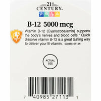 Vitamin B12 5000 mcg (Quick Dissolve) 110 Sublingual Tablets by 21st Century - Image 4