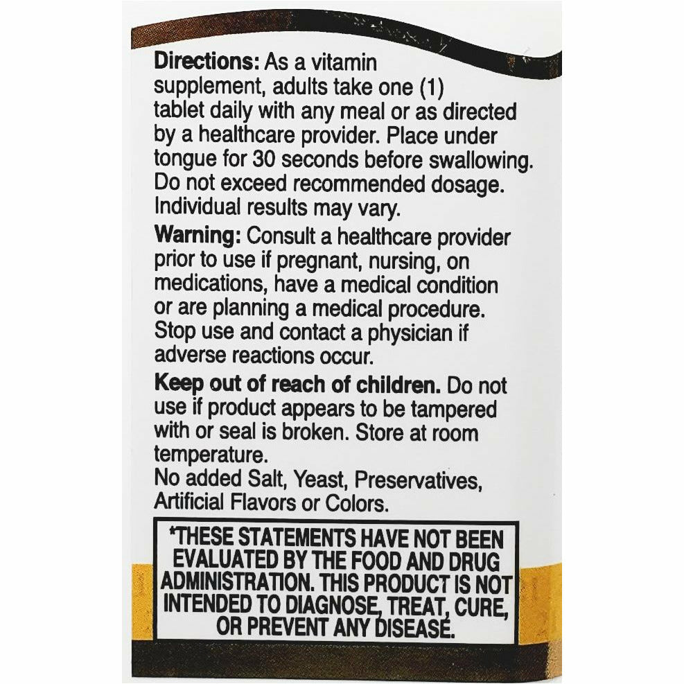 Vitamin B12 2500 mcg (Quick Dissolve) 110 Sublingual Tablets by 21st C