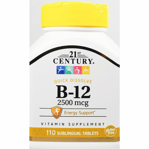 21st Century Vitamin B12, 2500 mcg (Quick Dissolve) 110 Sublingual Tablets