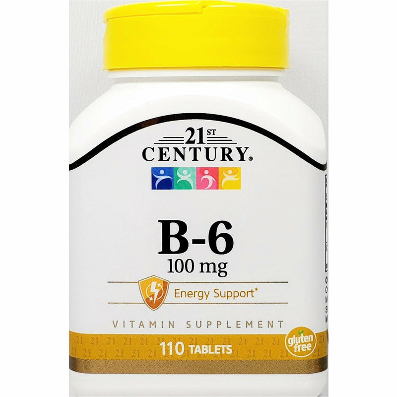 Vitamin B6 100 mg 110 Tablets by 21st Century - Main product image