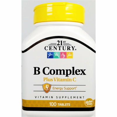 Vitamin B Complex plus Vitamin C, 100 Tablets by 21st Century