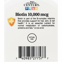 Biotin 10000 mcg 120 Tablets by 21st Century - Image 4