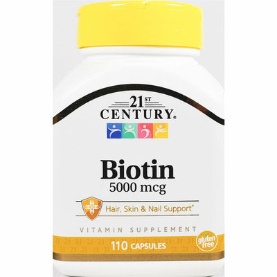 Biotin 5000 mcg 110 Capsules By 21st Century
