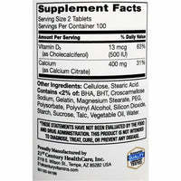 Calcium Citrate Petites plus D3, 200 Coated Tablets by 21st Century - Image 2