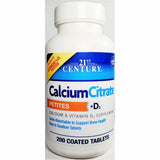 21st Century Calcium Citrate Petites, 400 mg plus D3, 200 Coated Tablets