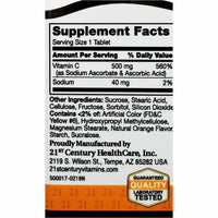 Vitamin C 500 mg 110 Chewable Tablets by 21st Century - Image 2