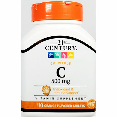 Vitamin C, 500 mg 110 Chewable Tablets by 21st Century