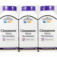 Cinnamon Plus Chromium, 2000 mg 120 Capsules (1 or 3 Pack) by 21st Century - Image 4