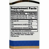 Cod Liver Oil 400 mg 110 Softgels by 21st Century - Image 2