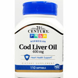 21st Century Cod Liver Oil (Norwegian), 400 mg 110 Softgels
