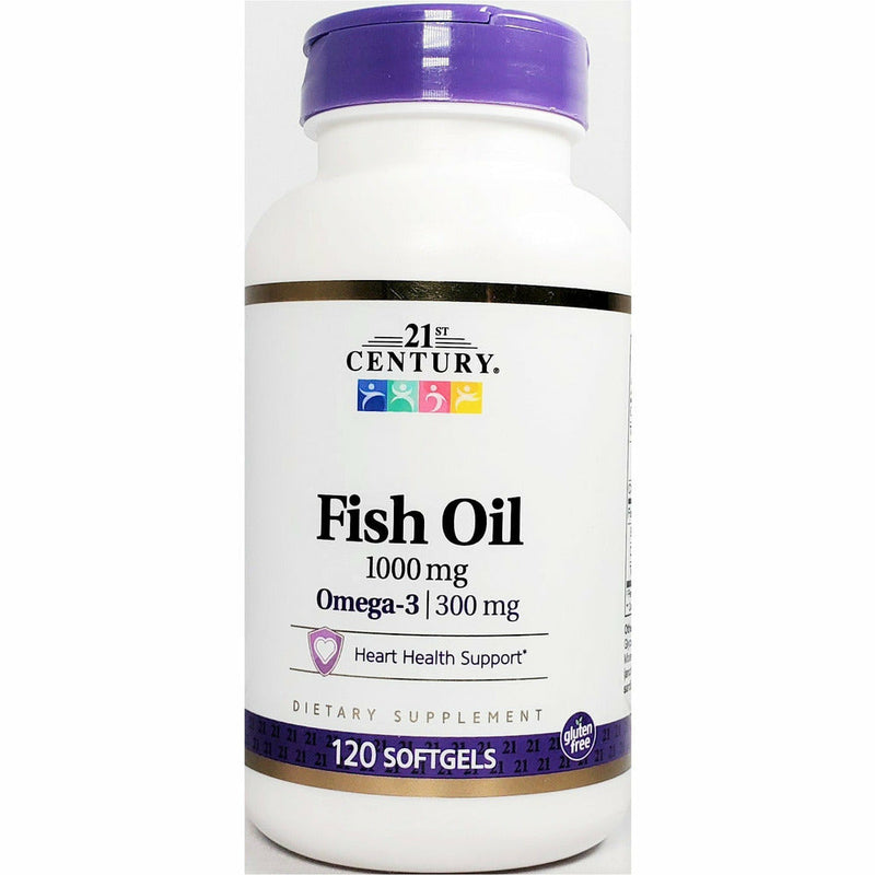 Fish Oil, 1000 mg 120 Softgels by 21st Century - Main product image