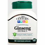 21st Century Ginseng Extract, 200 mg 60 Vegetarian Capsules