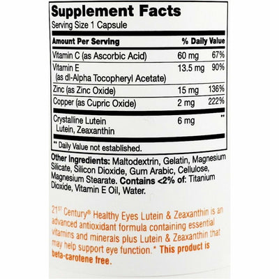 21st Century Healthy Eyes with Lutein & Zeaxanthin, 60 Capsules