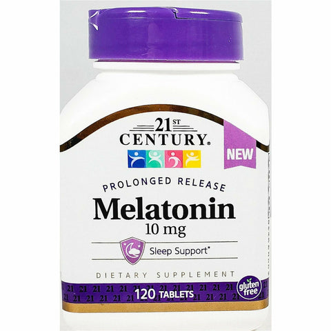 21st Century Melatonin, 10 mg (Prolonged Release) 120 Tablets