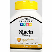 Niacin 100 mg, 110 Tablets by 21st Century - Image 1
