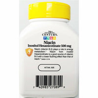 Niacin (Flush Free) 500 mg, 110 Capsules by 21st Century - Image 4