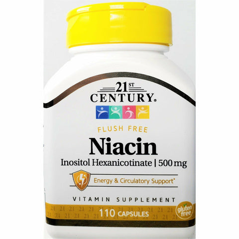 21st Century Niacin (Flush Free) 500 mg, 110 Capsules