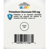 21st Century Potassium Gluconate 595 mg 110 Tablets