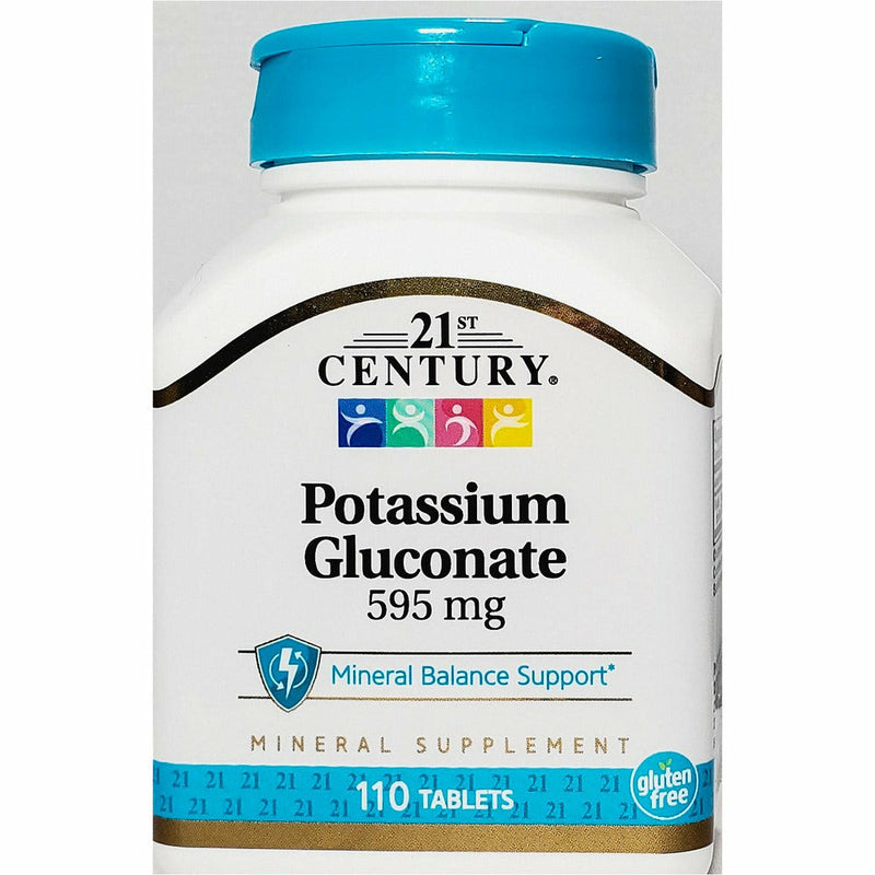 Potassium Gluconate 595 mg 110 Tablets by 21st Century - Main product image