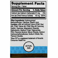 Slow Release Iron, 45 mg 60 Tablets by 21st Century - Image 2