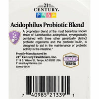 Acidophilus Probiotic Blend 100 Capsules by 21st Century - Image 4