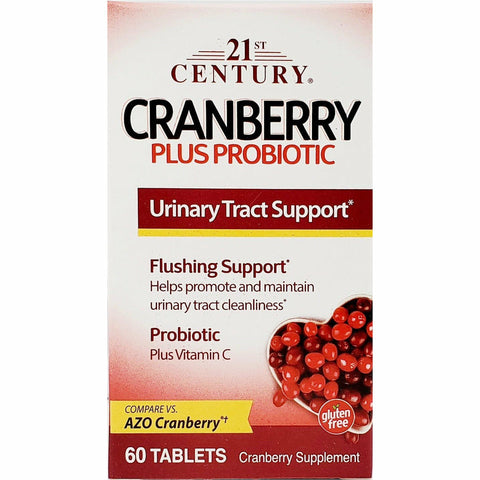 21st Century Cranberry Plus Probiotic, 60 Tablets 
