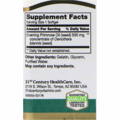 21st Century Evening Primrose Oil 500 mg, 60 softgels