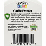 21st Century Garlic Extract, 400 mg 60 Tablets 