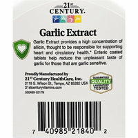 Garlic Extract 400 mg 60 Tablets by 21st Century - Image 4