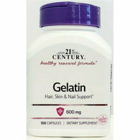 Gelatin 600 mg 100 Capsules by 21st Century - Image 1