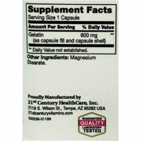 Gelatin 600 mg 100 Capsules by 21st Century - Image 2