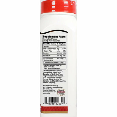 21st Century Glucosamine Chondroitin 500 mg/400 mg 180 Tablets