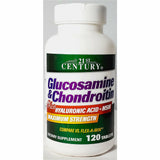 21st Century Glucosamine & Chondroitin Plus Hyaluronic Acid and MSM, 120 Tablets