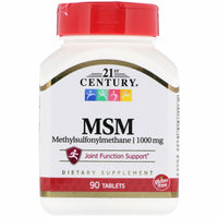 MSM Supplement 1000 mg 90 Tablets by 21st Century - Image 1