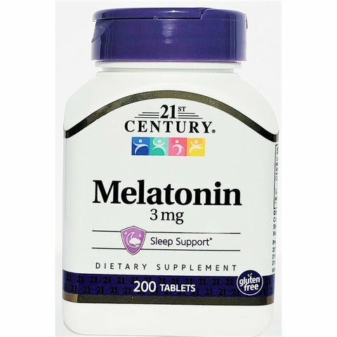 21st Century Melatonin 3 mg 200 Tablets 