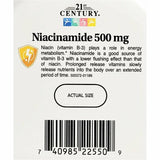 21st Century Niacinamide 500 mg (Prolonged Release), 110 Tablets