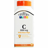 Vitamin C with Rose Hips, 1000 mg 110 Tablets by 21st Century - Image 1