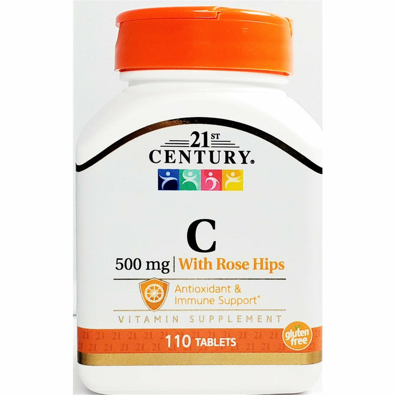 Vitamin C with Rose Hips, 500 mg 110 Tablets by 21st Century - Main product image
