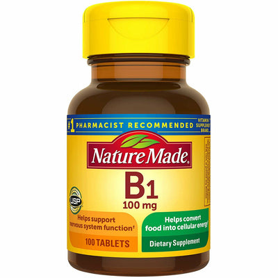 Vitamin B1, 100 mg 100 Tablets by Nature Made