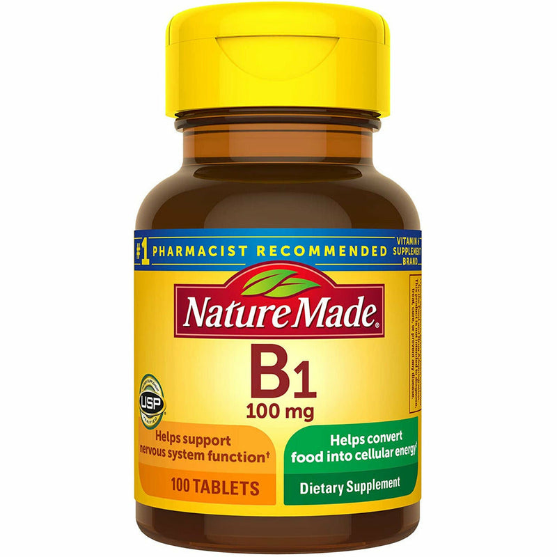 Vitamin B1, 100 mg 100 Tablets by Nature Made - Main product image
