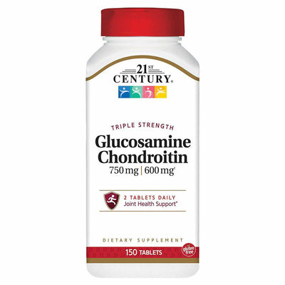Glucosamine Chondroitin 750 mg /600 mg, 150 Tablets by 21st Century