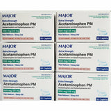 Acetaminophen PM 500 mg 50 Caplets each (6 pack) by Major
