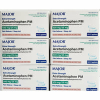 Acetaminophen PM 500 mg 50 Caplets each by Major (1, 3 or 6 Pack) - Image 3