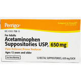 Acetaminophen Suppositories, 650 mg 12 Count by Perrigo