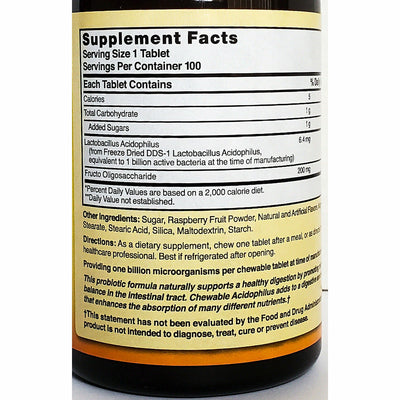 Acidophilus 100 Chewable Tablets by Natures Blend