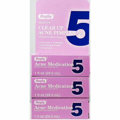 Acne Medication Benzoyl Peroxide 5% (Lotion) 1, 3 or 6 Pack by Rugby