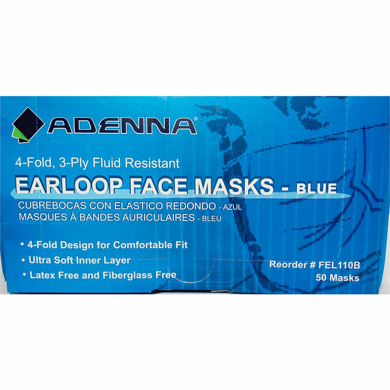 Face Masks (Blue) 50 Count by Adenna - Main product image